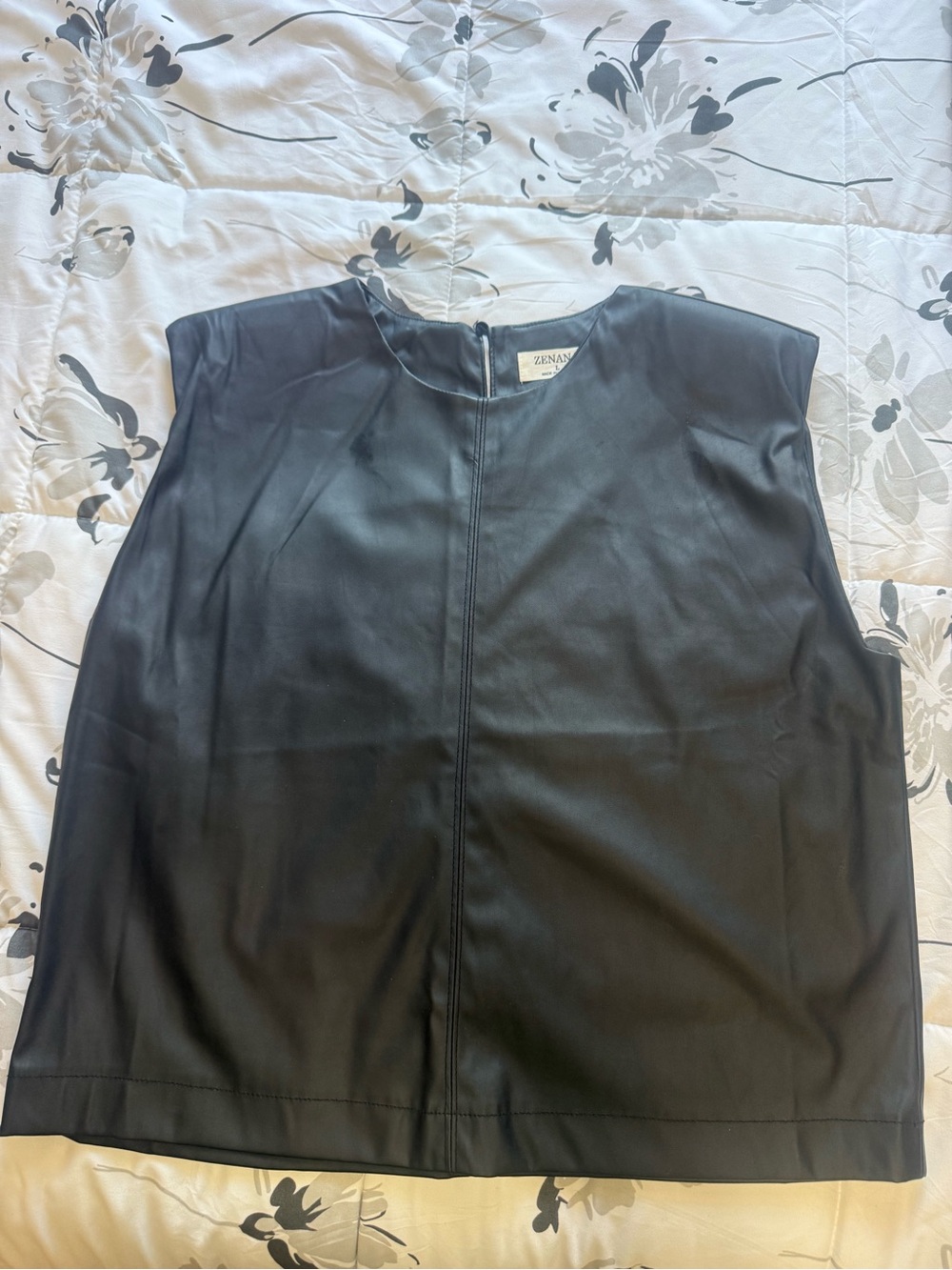 Faux Leather sleeveless top